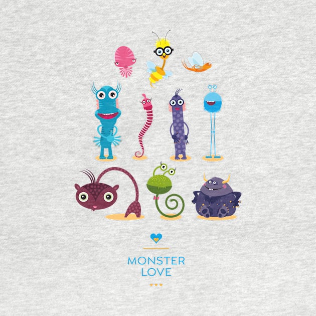 Illustration Nursery Little Monster - Monster Love by Piakolle